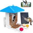 Smart Bird Feeder Camera with AI Species ID - 2K HD Wireless, Solar Powered Motion Activated Outdoor Bird Cam with 2L Capacity