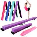MARFULA 8 FT Folding Gymnastic Balance Beam for Kids with Carry Bag for Home and Club Use