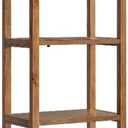Modway Vexley 72 Inch Tall Narrow Arched Bookshelf in Walnut Modern Pine and Acacia Wood Open Display Bookcase for Living Room, Office, Reading Nook