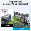 AQQA Quiet Hang on Back Aquarium Filter for 30-50 Gallon, Fish Tank Filters with Adjustable Flow, Auto Start Powerful Filtration HOB Filter, Easy Install for Freshwater Aquariums,8W 200GPH