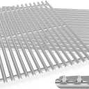9.5MM 18.75" Grill Grates for Weber Genesis II, Grill Parts for Weber Genesis 2 300 & LX 300 Series, Genesis II E 310, E/S315 320 325 340, 304 Stainless Steel GS4 Replacement Parts for Weber 66095