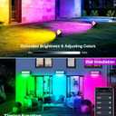 RGB Stage Light Bar, 120W 180LEDs RGBCW Smart Stage Wash Light Bar with Remote and APP Control, IP66 Waterproof RGB Color Changing DJ Light Bar for Garden Party Events Festivals Stage Lighting
