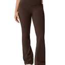 UNISSU Hugcurve No Front Seam High Waisted Flare Leggings for Women Bootcut Yoga Pants Buttery Soft Lounge Workout - 29.5'' Clay Brown Medium