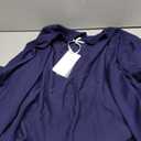 GRACE KARIN Womens Long Cardigans Trendy, Lightweight Knit Blazer, Casual Open Front Spring Sweaters with Pockets (Blue, L)