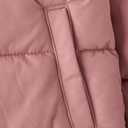 The Children's Place Girls' Water and Wind Resistant Hooded Zip Front Mid Length Puffer Jacket, Faux Fur Lined (Pink, L)