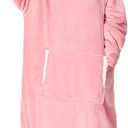 yescool Wearable Blanket Hoodie, Flannel Sherpa Fleece Blanket Sweatshirt for Adults Women Men,One Size Fits All