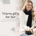 YSense Winter Scarf for Women, Fashion Long Plaid Scarves Warm Big Tartan Blanket Wrap Shawl Ladies Gifts (Elegant Black)