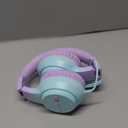 Kids Headphones, 74/85/94dB Volume Limiter, Foldable Wired Over Ear Headphones for Travel, 3.5mm Jack, Toddler Headphones for School, Chromebook, iPad, Tablet, Purple Green