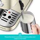 CASABREWS CM5418 Espresso Machine 20 Bar, Small Espresso Maker with Milk Frother Steam Wand, Stainless Steel Espresso Coffee Machine with 34oz Removable Water Tank, Cafetera Espresso, Creamy 
