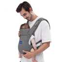 Baby Carrier Newborn to Toddler, Newborn Carrier with Head Support, Cozy Baby Holder Carrier for Dad Men's (Summer-Gray)