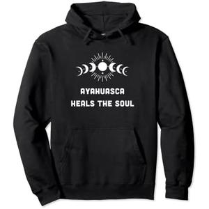 Ayahuasca Heals the Soul New Age Esoteric Spiritual Moon Pullover Hoodie.XL