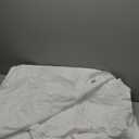 Queen Bed Skirt, Wrap-Around Elastic Ruffled Eyelet Bed Skirt Queen Size Dust Ruffle with Gathered Styling and Embroidered Details, 18" Drop Length (White)