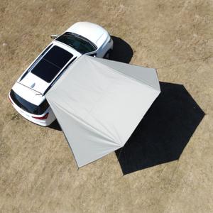 Car Awning Camping SUV Sun Shelter Waterproof Universal Tent Canopy Anti-UV for Van Campervan Caravan Truck Vehicle (2x3m, White)