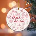 4 x Cheerleader Ornament - Cheerleader Gifts for Girls - Cheerleading Gifts for Teen Girls, Captain Team, Women, Friend, Daughter - Cheer Season 2025 Ceramic Christmas Ornament
