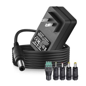 6V 2A Power Supply AC Adapter DC 6Volt Power Universal Adapter Universal Charger DC in 100-240V 50/60Hz 6V Power Cord with 5 Interchangeable Plug for 500mA 600mA 700mA 800mA 900mA 1000mA 1500mA 2000mA