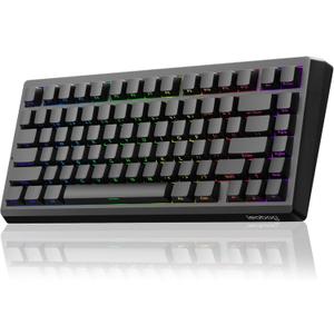 LEOBOG A80 RT Hall Effect Gaming Keyboard Wired, Rapid Trigger Magnetic Switch Keyboard with 0.01mm RT Adjustable Actuation, 8000Hz Polling Rate, RGB Backlit Mechanical Keyboard 75% for PC Gamer (Side Printed Black)