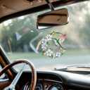 Hummingbird Crescent Moon Acrylic Suncatcher Stained Glass Effect Window Car Hanging Christmas Ornament Indoor Outdoor Decor Garden Sun Catcher Gift for Bird Lover for Women Mom Grandma (6")