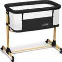 3 in 1 Baby Bassinet with Wheels, Portable Bedside Sleeper for Baby with 6 Adjustable Heights and Foam Mattress, Baby Bedside Crib for Newborns and Infants
