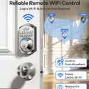 TEEHO TE012W-K WiFi Smart Keyless Entry Door Lock with Handle, Fingerprint Door Knob & Digital Keypad, APP Remote Control, Works with Alexa & Google, Electronic Deadbolt for Front Door, Satin Nickel