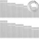 60pcs Wind Chime Tubes for Home Garden Outdoor Hanging Decorations, Tone Empty Tubes with Wind Chime line 150 Yards(5 Different Length)