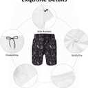 Mens Swim Trunks with Mesh Lining,Quick Dry Swimsuit Board Shorts Beach Pants Swimwear Bathing Suits (Goothic Spooky, M)