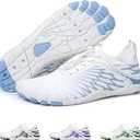 Hike Footwear HF Signature Healthy & Non-Slip Breathable Barefoot Shoesfor Women Men, Wide Toe Flexible, Lightweight Daily Wear Walking Shoes Unisex, Size: 11-11.5 Wide Women/9-9.5 Wide Men (White/Blue)