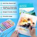 Hapikalor Watercolor Paper Pad, 9"x12" Water Color Paper, 140lb/300gsm Artist Painting Drawing Paper Book, Art Supplies for Adults Kids, Watercolors, Watercolor Paint Set, Sketchbook, Journal, Teal