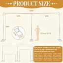 Novabright Backdrop Stand Pipe Drape Kit,Silver,10x20ft,Rectangular Base