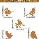 5PCS Rusty Metal Birds Decoration Bird Silhouette Statues Rusty Metal Yard Art Rustic Garden Outdoor Decor C