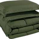 Chezmoi Collection 3-Piece Down Alternative Comforter Set (Oversized King, Cypress Green)