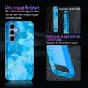 Casetego for Galaxy S25 FE Case,Compatible with MagSafe,[Military Grade Drop Test] Full Body Protection Slim Shockproof Rugged Marble Women Case for Samsung Galaxy S25 FE 6.7 inch,Blue Marble