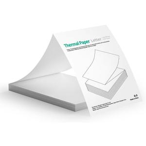 Thermal Printer Paper 8.5x11 Inch, 100 Sheets US Letter Size Foldable Paper, Long-Term Archival Quality, Compatible with CamScanner P1 Pro Printer, Moisture-Proof Packaging (100 Sheets)