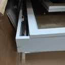 Jewelry Cabinet Standing Mirror with Drawers Wheels Full Length Mirror Jewelry Storage with Touch Screen Vanity Mirror Rotatable Jewelry Armoire Organizer with Lock White Christmas Gift for Women (63*16)