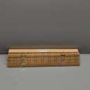 LazBlinds No Tools No Drill Cordless Bamboo Roman Shades, Light Filtering Window Treatment, Roll Up Bamboo Blinds for Window 21'' W x 64'' H, Ceylon Light Russet