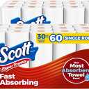 Scott Paper Towels, Choose-A-Sheet, 30 Double Rolls (2 Packs of 15) = 60 Regular Rolls (100 Sheets Per Roll)