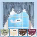 Collections Etc Elegant Scroll Window Valance Chocolate 58" X 36", Chocolate, 58" X 36"