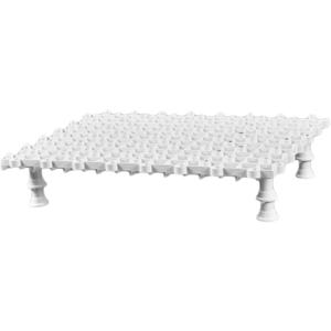 Happyyami 5pcs Fish Tank Bottom Plate PVC for Betta Fish Tank Accessory Easy Install Use (Size 1, White)