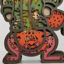 3D Wooden Animals Carving, Wooden Decor Cabin Statues Rustic Wall Decor Art for Home Bedroom Farmhouse Room Mountain Birthday Gifts