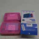 Freshmage Stainless Steel Snack Containers - 2 Pack, BPA-Free Lunch Bento Box with 5 Compartment, Reusable Food Storage Snackle Box for School, Work, and Travel, Dishwasher Safe (Pink)