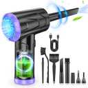 Air Duster Keyboard Cleaner - Cordless Electric Air Duster for Computer PC 110000 RPM Blower Rechargeable Dust-Off (Purple)