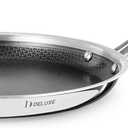 DELUXE Hybrid Nonstick Griddle Pan,12-Inch,Stay-Cool Handle,Dishwasher&Oven Safe,Induction-Ready,PFOA Free Compatible with All Cooktops Muffins - Breakfast - Daily Cooking