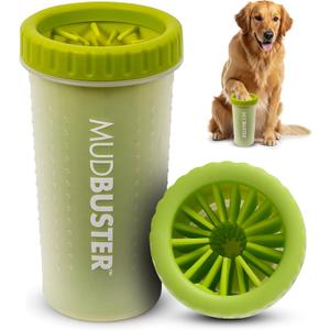 Dexas MudBuster Portable Dog Paw Cleaner, Green Large Paw Cleaning Solution for Premium Pet Supplies