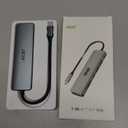 Acer USB C Hub, 7 in 1 Multi-Port Adapter for Laptop, 4K, HDMI Splitter with 2 USB A 3.1 & Type-C to HDMI Data Port, PD 100W Charging, SD Card Reader for Computer, Desktop, Space Grey