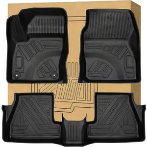 Aiqiying Floor Mats Compatible with Ford Focus 2012-2018 Models，All Weather Protection Waterproof Durable Custom-Fit Front Rear Rows Full Set Carpet Liners TPE Accessories