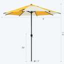 Abba Patio 9FT Lyon Outdoor Patio Umbrella Outdoor Table Umbrella with Crank Market Umbrella 8 Sturdy Ribs UV Protection Waterproof and Push Button Tilt for Garden Deck Backyard Pool,Yellow & Cream