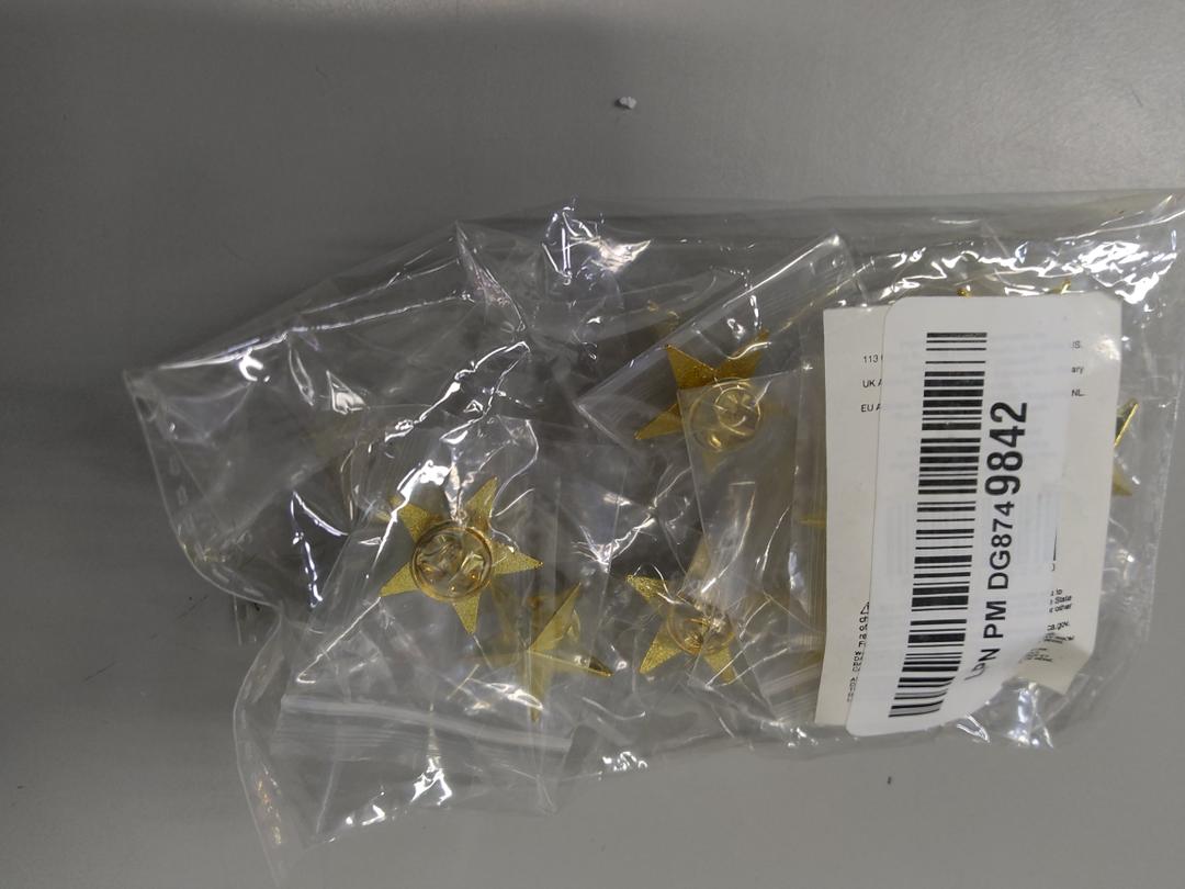 Gold Colored Star Pins