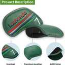 9PCS Golf Headcovers Golf Iron Head Covers Value 9 Piece Set, Synthetic Leather Deluxe Club HeadcoverCompatible with Iron Sets