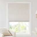 Madison Park Cordless Roman Shades, Blackout Window Blind Privacy Window Shades, Thermal Insulated Cordless Window Treatment for Bedroom, Living Room, Quincy, Single Panel 31" W X 64" H Linen