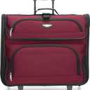Travel Select Amsterdam Business Rolling Garment Bag, Softside Expandable Rolling 2-Wheeled Suit Carrier, Red, One Size