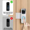 Anti-Theft Blink 1st Gen Doorbell Mount Bracket Wide-Angle(Only for 1st Gen Video Doorbell,Not for 2025 newest 2nd Gen models), Weatherproof w/Rain Cover, No-Drill Install for Home/Apartment, White